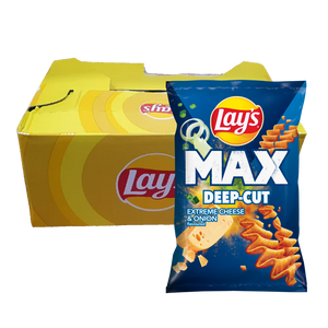 Lay's MAX DEEP-CUT Extreme Cheese & Onion Box of 14 (Czech Republic)