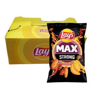 Lay's Max Strong Hot Chicken Wings Box of 14 (Czech Republic)