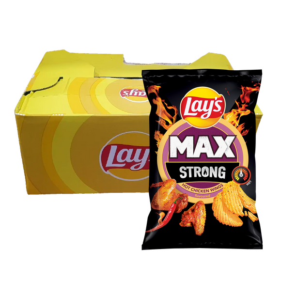 Lay's Max Strong Hot Chicken Wings Box of 14 (Czech Republic)