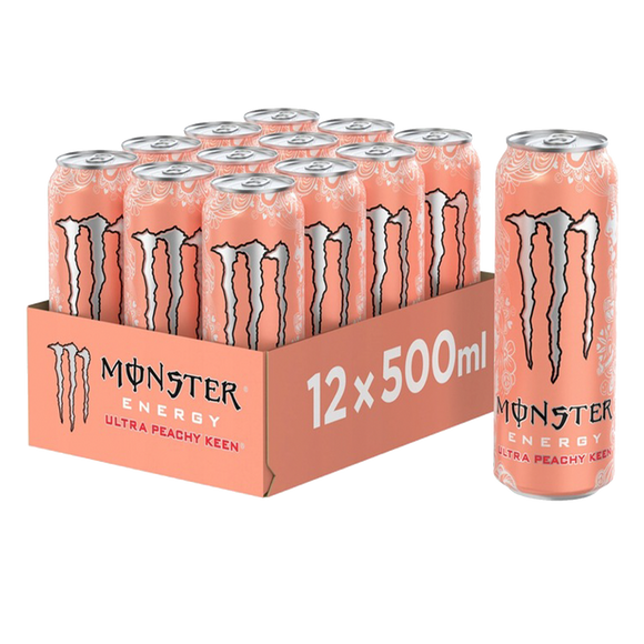 Monster Ultra Peachy Keen Case of 12 Cans (Poland)